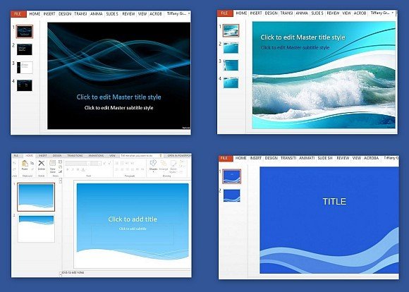 Waves PowerPoint templates