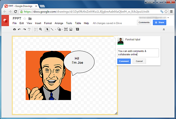 Online collaboration with Google Docs - sharing a doc and adding