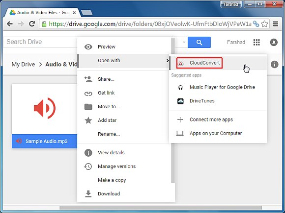 How to download a video from google drive to my computer