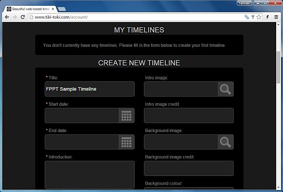 Create new Tiki Toki timeline