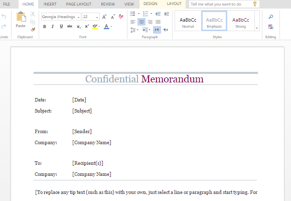 confidential-memo-word-template