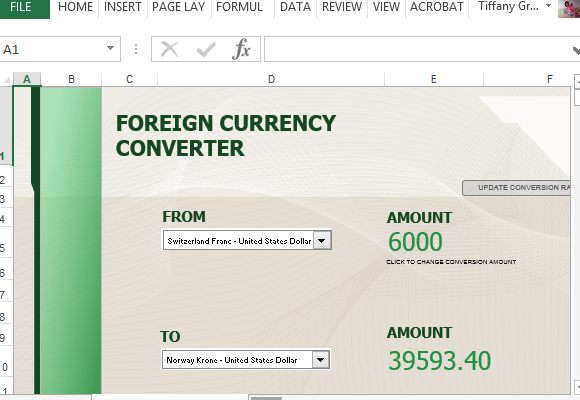 Currency Converter Template For Excel