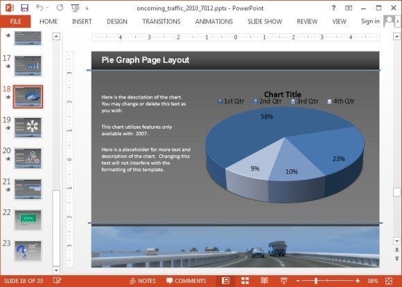 Animated charts slide with video animation