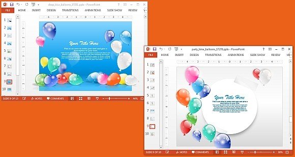Animated party PowerPoint templates