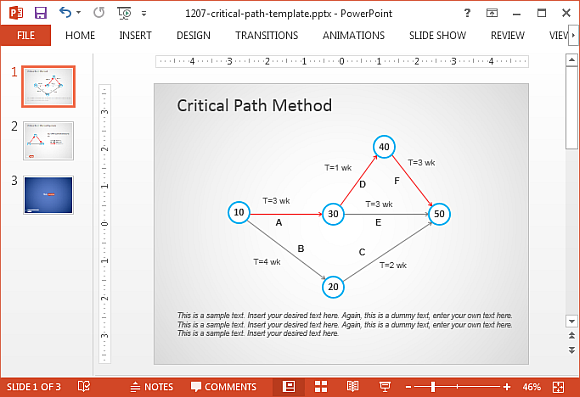 Critical path PowerPoint template