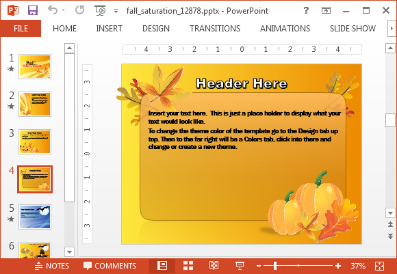 Fall festivals template for PowerPoint