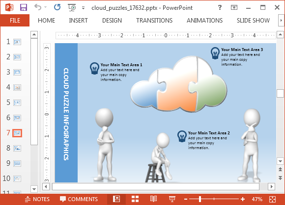 Cloud computing template for PowerPoint