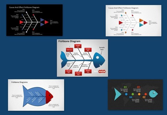 Fishbone diagram template for PowerPoint