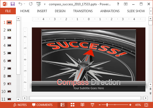 Animated Compass Clipart- PresenterMedia