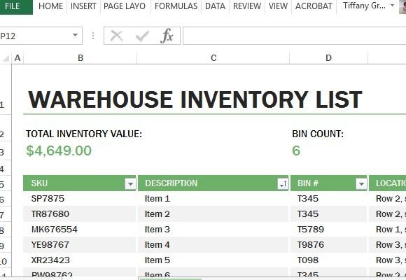 Inventory Tracking Spreadsheet Template Download ~ Ms Excel Templates 7521