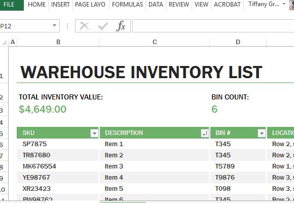 Free Inventory Templates
