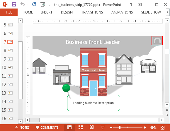 Business strip layout for PowerPoint