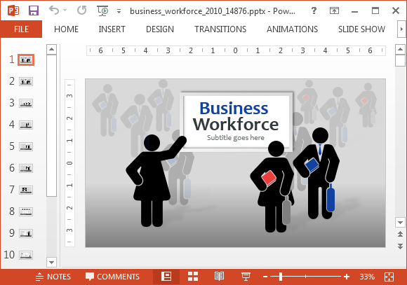 Business workforce women PowerPoint template