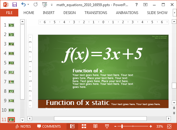 Create simple and complex math equaitions in PowerPoint
