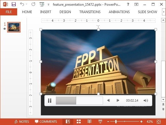 FPPT video animation with custom text