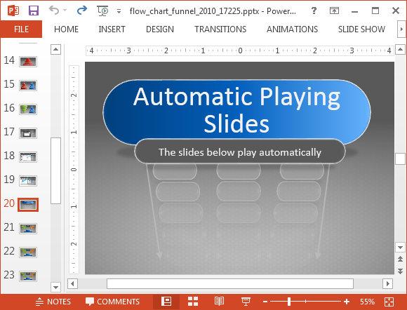 Automatic playing slides