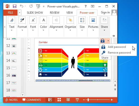 Password protect PowerPoint files with Power User