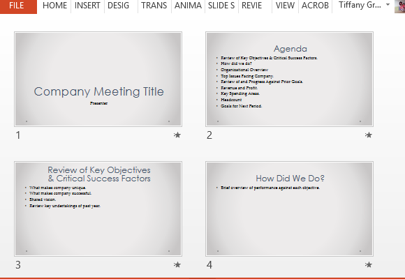 Company Meeting Powerpoint Template