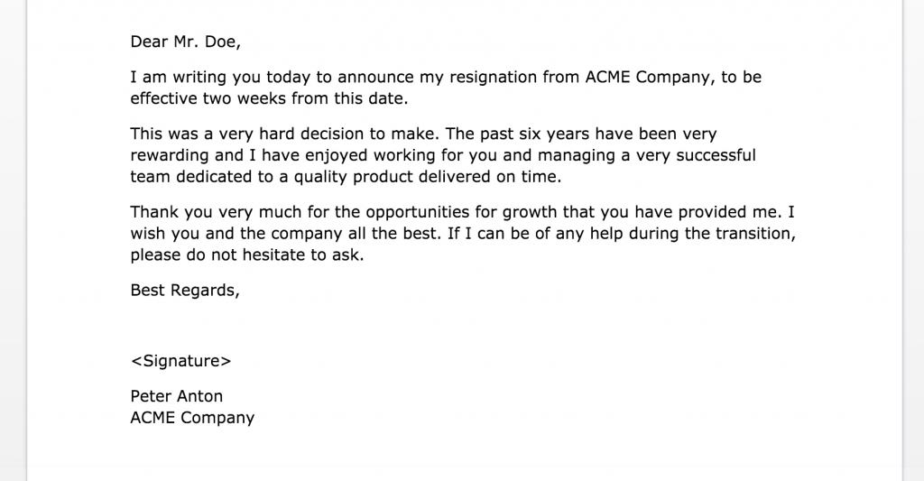 2 Week Notice Resignation Letter from cdn.free-power-point-templates.com