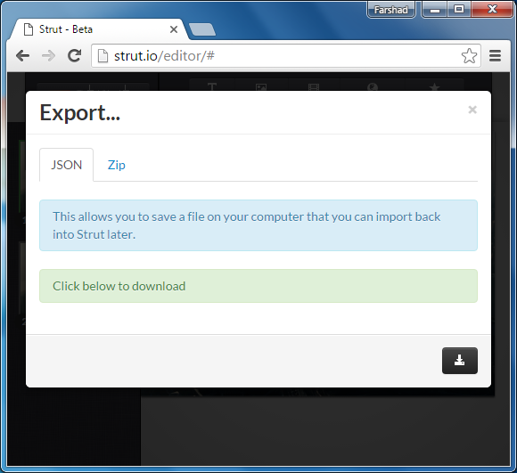 Export to JSON
