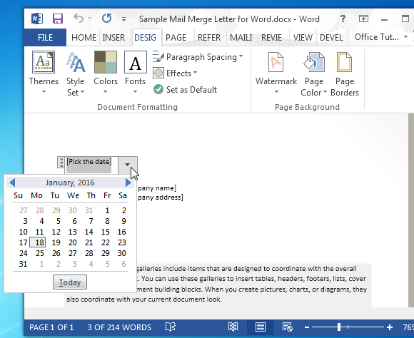 creating mail merge in word 2016