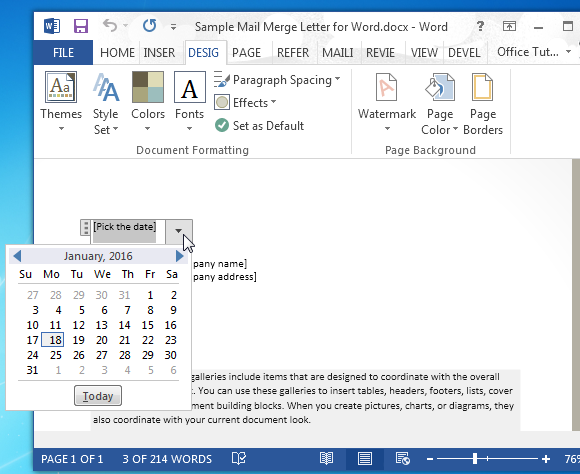 Sample Mail Merge Letter For Word