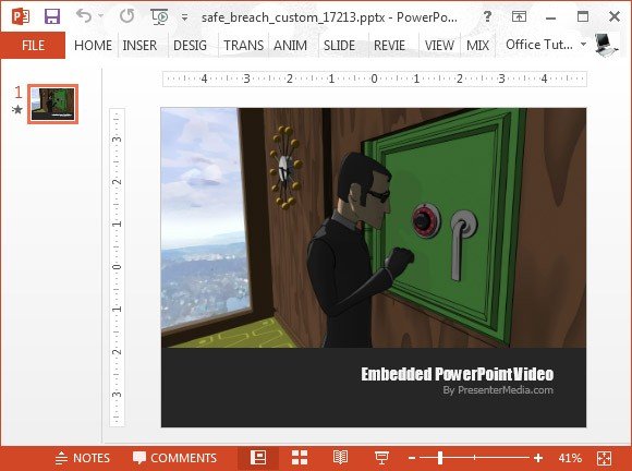 Safe breach video animation for PowerPoint