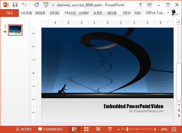 Stairway success video animation for PowerPoint