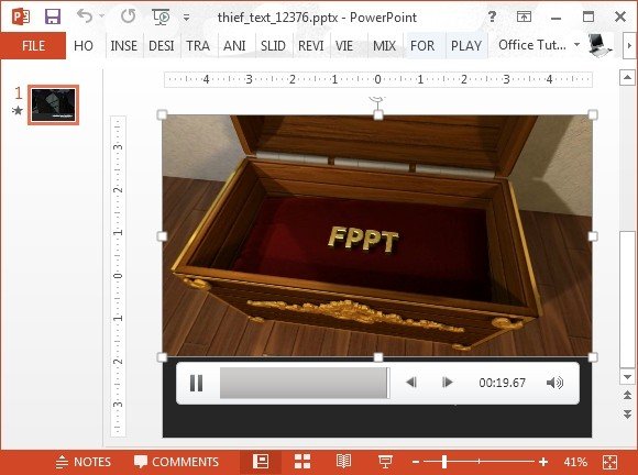 Thief text animation for PowerPoint