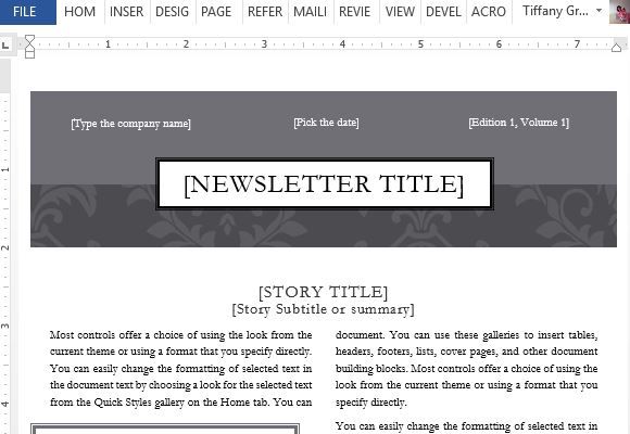 newsletter microsoft word templates