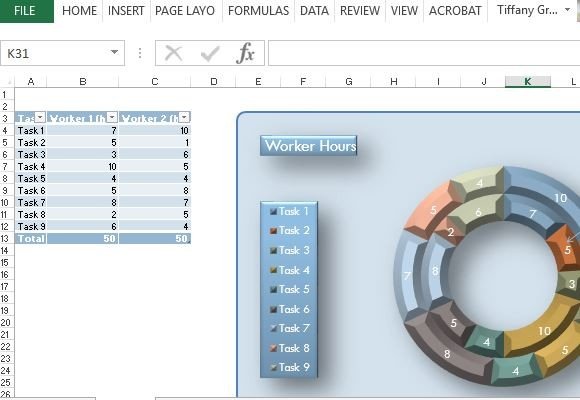 modern-3D-style-donut-chart-template-in-Excel