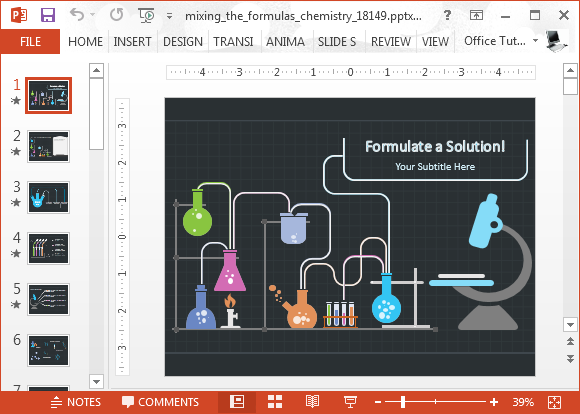 Animated chemistry PowerPoint template