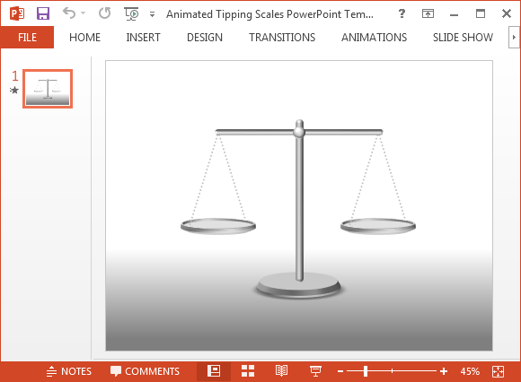 Animated Measuring Scale For Weight Balance, PowerPoint Templates Designs, PPT Slide Examples