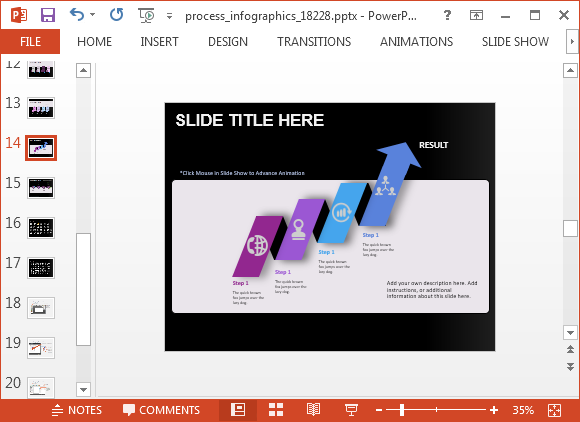 Change slide colors and template theme