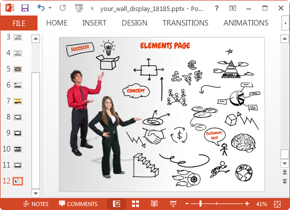 Clipart elements and characters