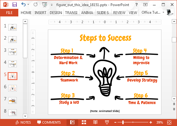 Idea infographic slide for PowerPoint