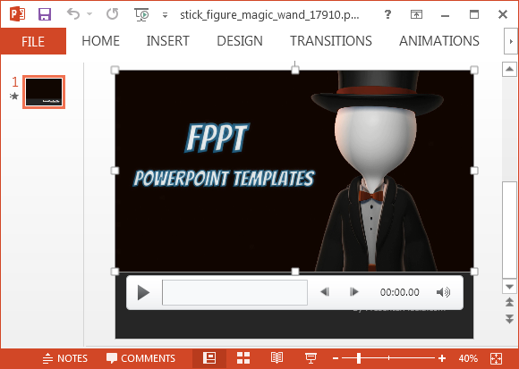 Magician video animation for PowerPoint