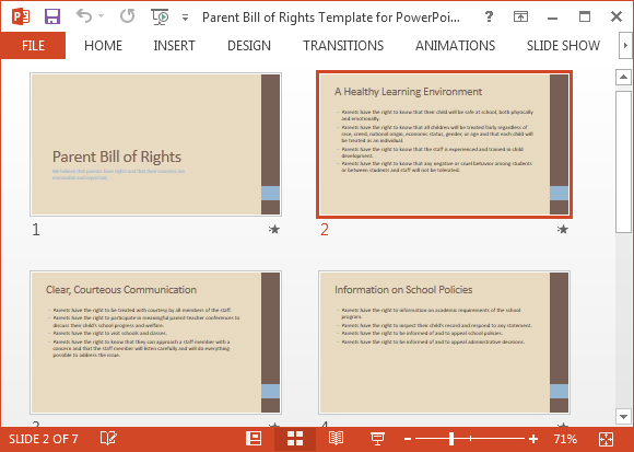 Parent bill of rights presentation template
