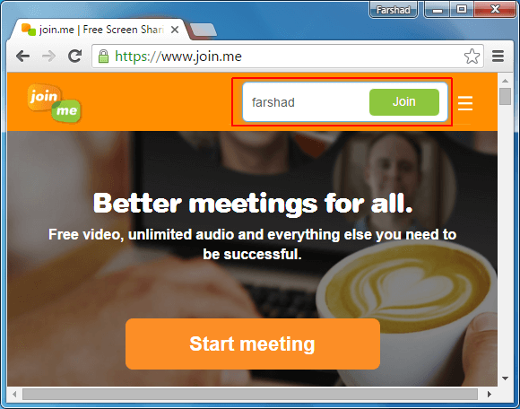 Remotely join a meeting