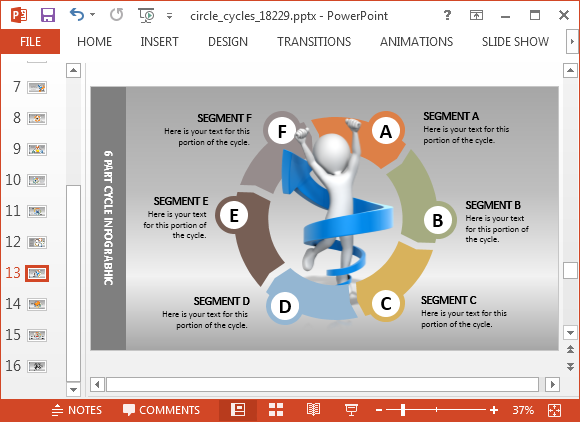 Segment layout for PowerPoint