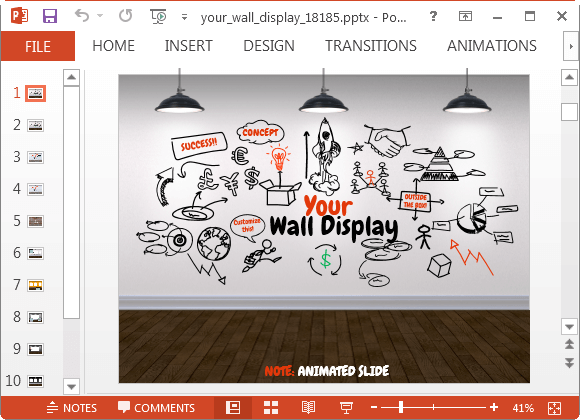 Your wall display PowerPoint template