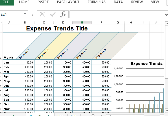 Expense Tracking Excel Template