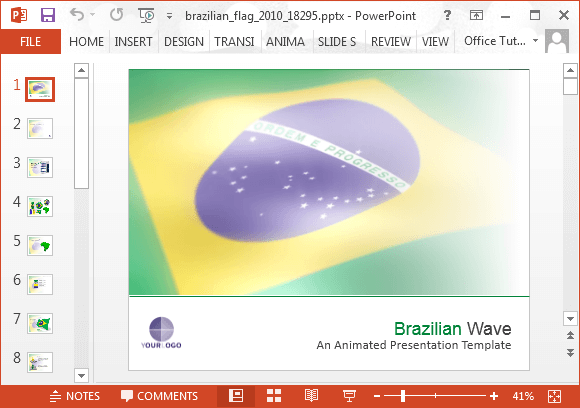 Animated Brazil PowerPoint template