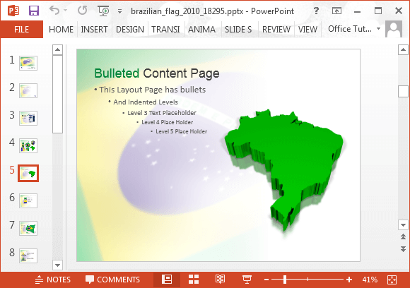 Brazil template for PowerPoint