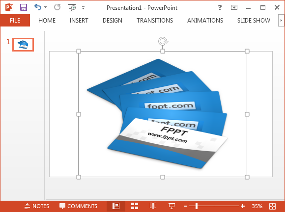 Business card clipart for PowerPoint