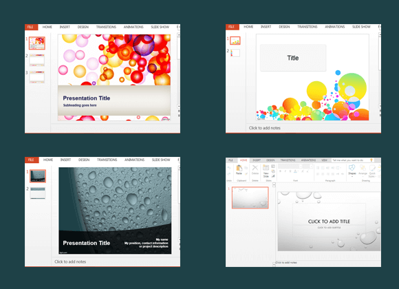 Free bubbles PowerPoint templates