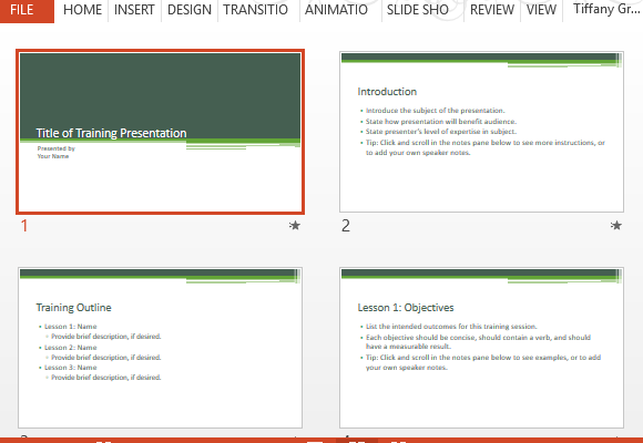 Training Presentation Template For Powerpoint