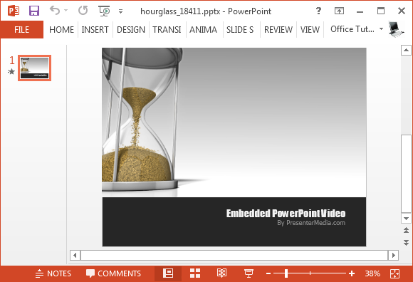 Animated hourglass video animation for PowerPoint