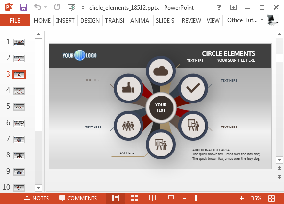 Circle elements for PowerPoint