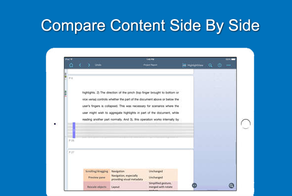 Compare content side by side